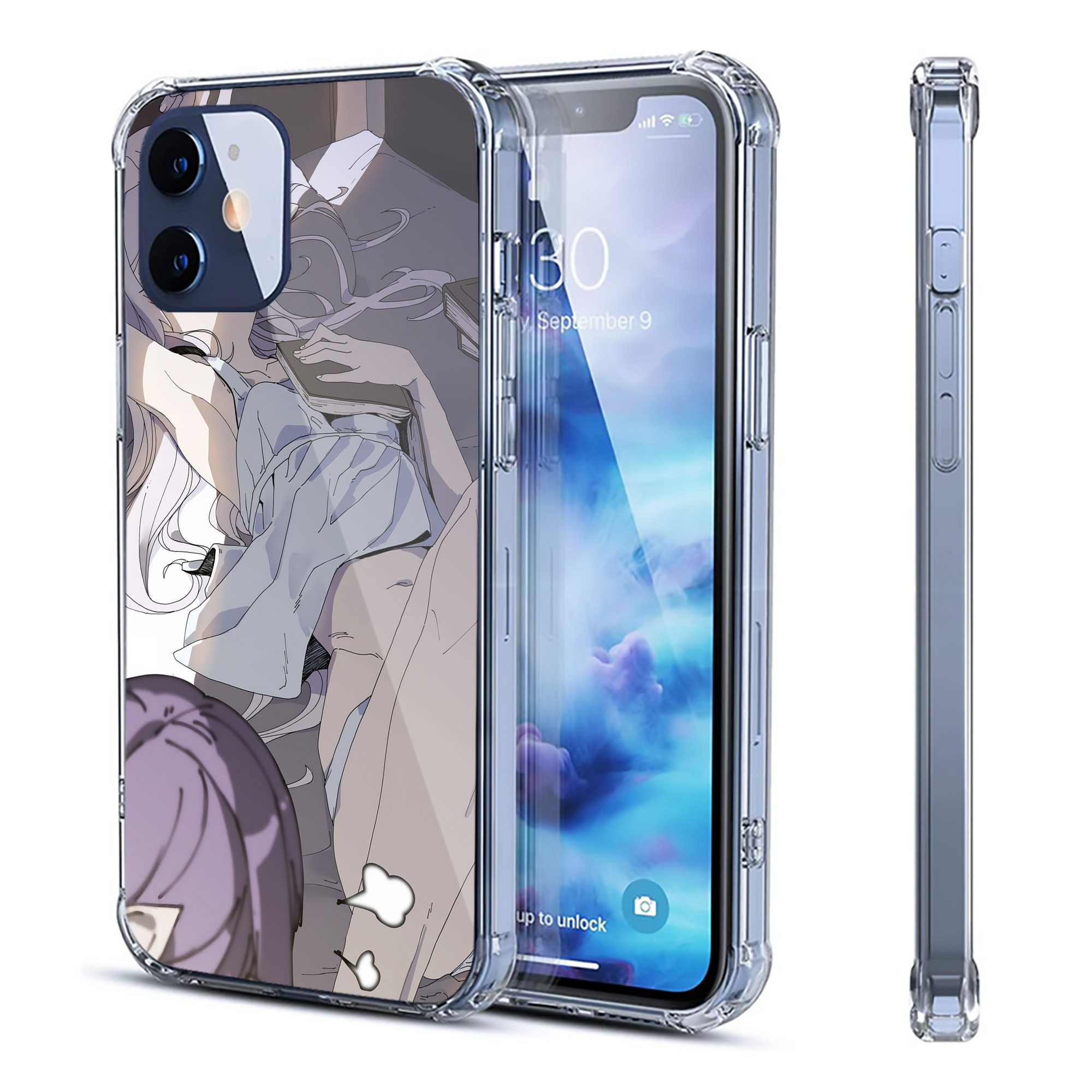（画像用） 葬送のフリーレン Frieren 【iPhone 12シリーズ対応】透明スマホケース（クリアソフトケース）